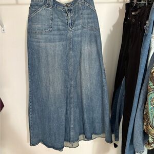 Blue A-Line Maxi Skirt for Casual Days